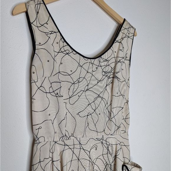 Vintage 50s Party Dress Circle Skirt Side Pockets Hand Sewn Midi - Picture 5 of 16